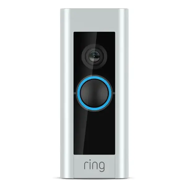 פעמון דלת חכם Ring Wired Doorbell Plus כסוף | מצלמה באיכות 1080p, זיהוי תנועה, Wi-Fi כפול