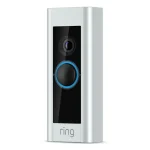 פעמון דלת חכם Ring Wired Doorbell Plus כסוף | מצלמה באיכות 1080p, זיהוי תנועה, Wi-Fi כפול