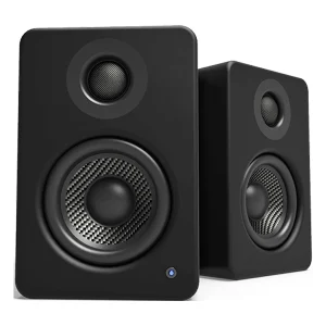 רמקולים שולחניים מוגברים עם DAC מובנה בצבע שחור אלגנטי | KANTO YU2