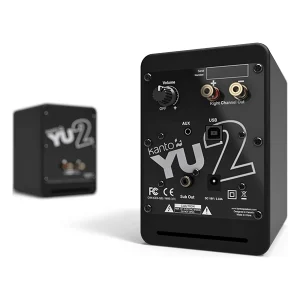 רמקולים שולחניים מוגברים עם DAC מובנה בצבע שחור אלגנטי | KANTO YU2
