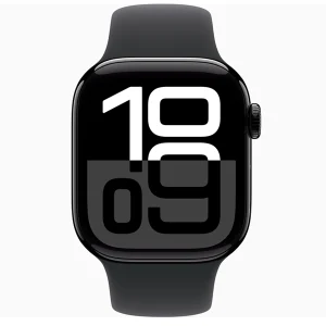 שעון חכם Apple Watch 46mm Series 10 GPS בצבע Jet Black Aluminum | רצועה שחורה S/M