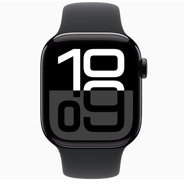 שעון חכם Apple Watch 46mm Series 10 GPS בצבע Jet Black Aluminum | רצועה שחורה S/M