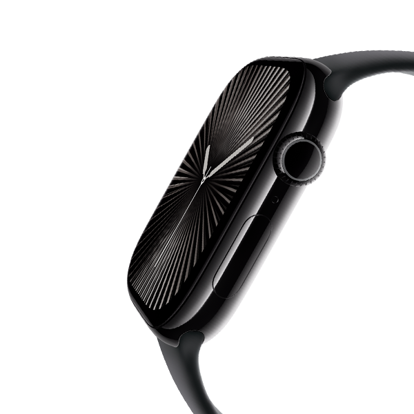 שעון חכם Apple Watch 46mm Series 10 GPS בצבע Jet Black Aluminum | רצועה שחורה S/M