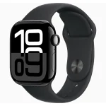 שעון חכם Apple Watch 46mm Series 10 GPS בצבע Jet Black Aluminum | רצועה שחורה S/M