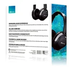 אוזניות קשת אלחוטיות SONIQ שחורות עם סאונד איכותי וחיי סוללה ארוכים | Nordic