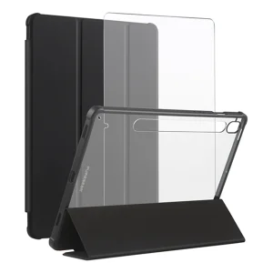כיסוי ומגן מסך זכוכית לגלקסי טאב S10 FE Plus שחור עם מקום לעט | PureGear