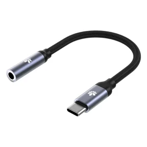 מתאם לאוזניות באורך 10 ס"מ 3.5mm ל- TYPE-C עם עיצוב עמיד מניילון שזור | Miracase MTCA550