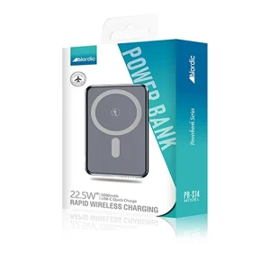 סוללת גיבוי 5000mAh תואמת MagSafe עם טעינה מהירה וביצועים מתקדמים | Nordic PB-S14