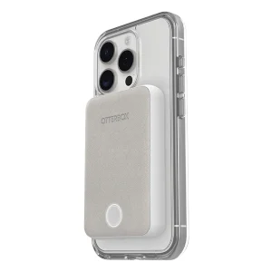 סוללת גיבוי 7.5W לבנה תומכת MagSafe ו-Magnets לטעינה נוחה ואיכותית בהצמדה לכיסוי | OtterBox