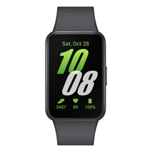 שעון ספורט חכם Samsung Galaxy Fit3 בצבע אפור | מסך 1.6 אינץ׳ עם סוללה עוצמתית ומעקב כושר מתקדם