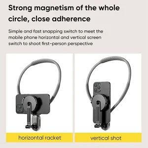 תופסן מגנטי לצוואר לצילום Pov ללא ידיים בלחיצה אחת עם אחיזה חזקה ונוחות מקסימלית | Scs Nh001 3