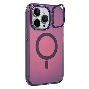 כיסוי מט צבעוני לאייפון אייר סגול תומך MagSafe עם רגלית במצלמה | NanoX Matte Lite