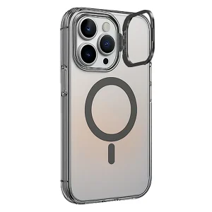 כיסוי מט צבעוני לאייפון 17 פרו לבן תומך MagSafe עם רגלית במצלמה | NanoX Matte Lite