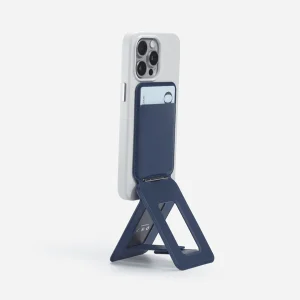 חצובה ניידת וארנק MagSafe לסמארטפון כחול כהה נדבק לגב המכשיר | MOFT Snap Invisible Phone Tripod Navy Blue