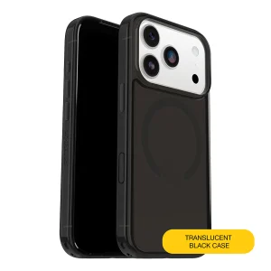 כיסוי דק לאייפון 17 פרו שקוף שחור OtterBox Symmetry Clear | תומך MagSafe עם כפתור Camera Control