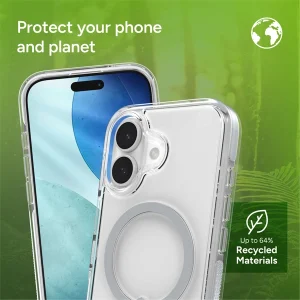 כיסוי לאייפון 17 אפור תומך Magsafe עם מעמד מובנה | Zagg Santa Cruz Snap 2