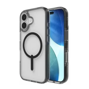 כיסוי לאייפון 17 שחור שקוף תומך Magsafe לשימוש יומיומי | Zagg Santa Cruz Snap