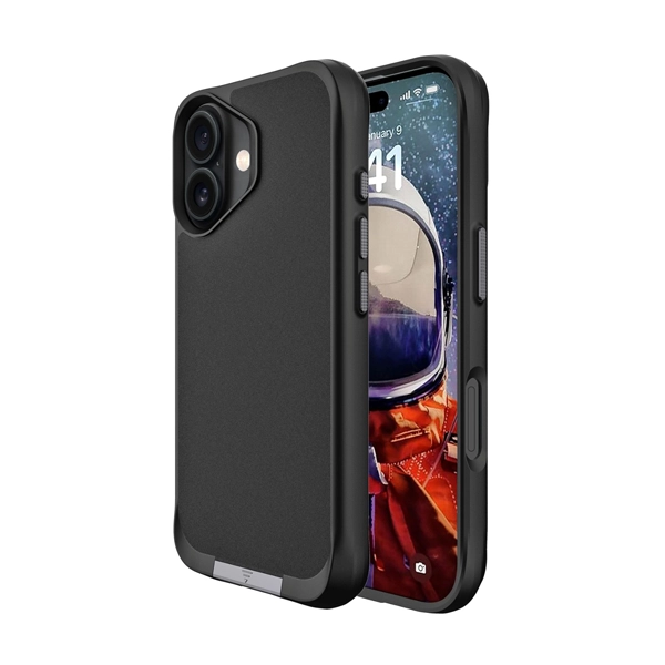 כיסוי מעמד לאייפון 17 שחור תומך MagSafe עם רגלית מובנית | Grip Case Matrix