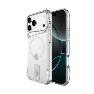 כיסוי מעמד קשיח לאייפון 17 פרו מקס שקוף תומך Magsafe עם רגלית מובנית | Toiko Titan Magstand 1