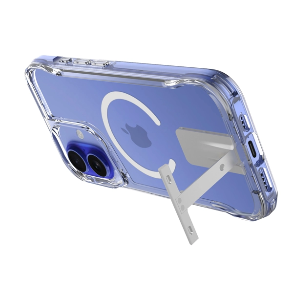 כיסוי מעמד קשיח לאייפון 17 שקוף תומך Magsafe עם רגלית מובנית | Toiko Titan Magstand 4