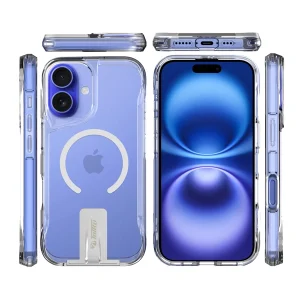 כיסוי מעמד קשיח לאייפון 17 שקוף תומך Magsafe עם רגלית מובנית | Toiko Titan Magstand 7