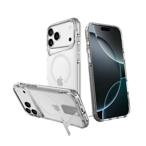 כיסוי מעמד קשיח לאייפון אייר שקוף תומך Magsafe עם רגלית מובנית | Toiko Titan Magstand 7