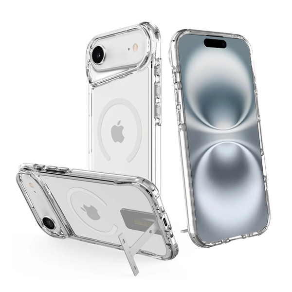 כיסוי מעמד קשיח לאייפון אייר שקוף תומך Magsafe עם רגלית מובנית | Toiko Titan Magstand 7