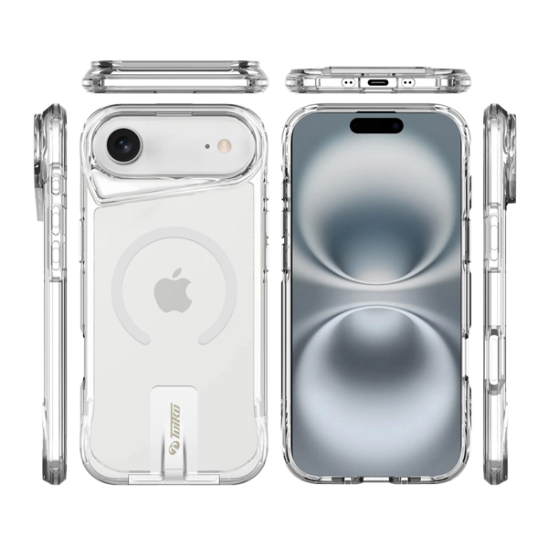 כיסוי מעמד קשיח לאייפון אייר שקוף תומך Magsafe עם רגלית מובנית | Toiko Titan Magstand 8