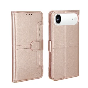 כיסוי ספר לאייפון אייר ורוד זהב עם מקום לכרטיסים | Pouchino TASCA