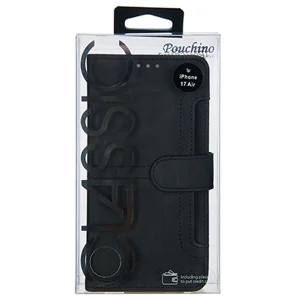 כיסוי ספר לאייפון אייר שחור עם מקום לכרטיסים | Pouchino TASCA