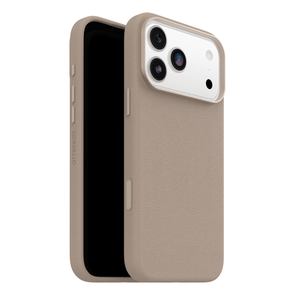 כיסוי עור קקטוס לאייפון 17 פרו מקס בז׳ OtterBox Symmetry Cactus | תומך MagSafe למראה ותחושת פרימיום