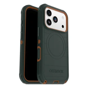 כיסוי קשיח לאייפון 17 פרו ירוק OtterBox Defender Pro | תומך MagSafe עם הגנה מקיפה כולל לשקע טעינה ולכפתורים
