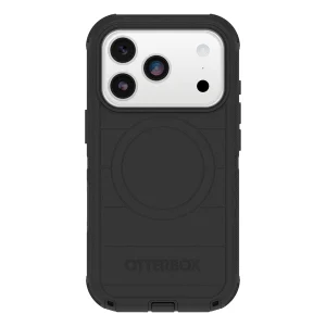 כיסוי קשיח לאייפון 17 פרו שחור OtterBox Defender Pro | תומך MagSafe עם הגנה מקיפה כולל לשקע טעינה ולכפתורים