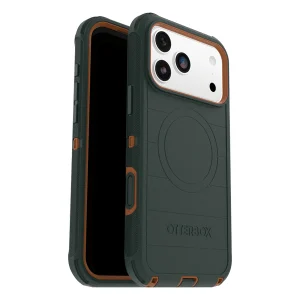 כיסוי קשיח לאייפון 17 פרו מקס ירוק OtterBox Defender Pro | תומך MagSafe עם הגנה מקיפה כולל לשקע טעינה ולכפתורים