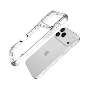 כיסוי קשיח לאייפון 17 פרו מקס שקוף עם שוליים מוגבהות ומחוזקות להגנה מקיפה | Toiko Titan 2