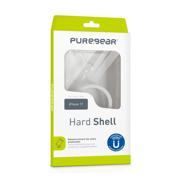 כיסוי שקוף לאייפון 17 תומך Magsafe עם מגנטים מובנים | Puregear Hard Shell 3