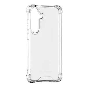 כיסוי שקוף קשיח לגלקסי S25 FE תומך טעינה אלחוטית עם שוליים מוגבהים | PureGear Hard Shell