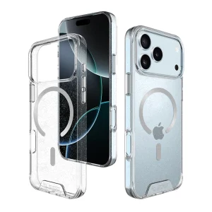 כיסוי שקוף נצנצים לאייפון 17 פרו מקס תומך Magsafe וקשיח במיוחד | Toiko Chiron 2