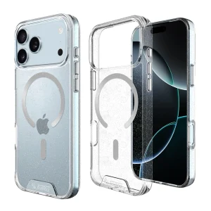 כיסוי שקוף נצנצים לאייפון 17 פרו תומך Magsafe וקשיח במיוחד | Toiko Chiron 1