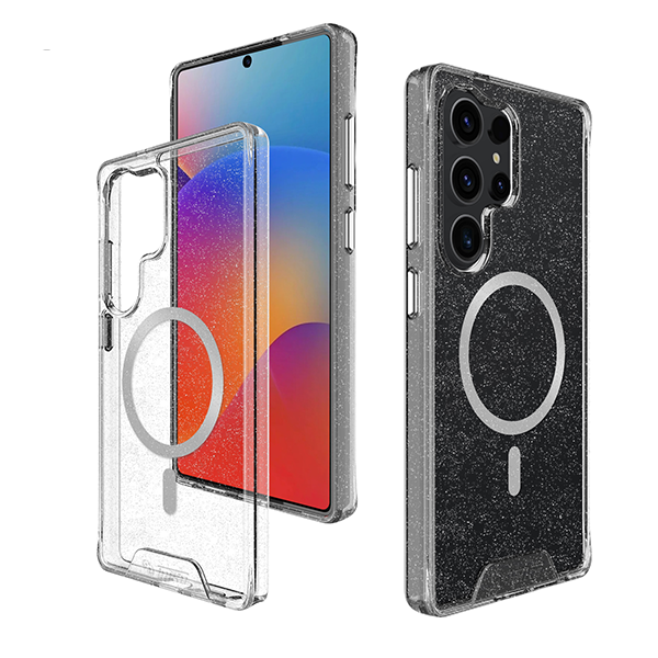 כיסוי שקוף נצנצים לגלקסי S25 אולטרה תומך MagSafe וקשיח במיוחד | Toiko Chiron
