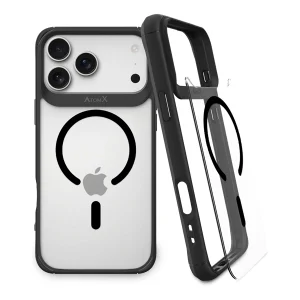 כיסוי שקוף שחור לאייפון 17 פרו מקס תומך Magsafe דק, אלגנטי ועמיד במיוחד | Toiko Atomx 1