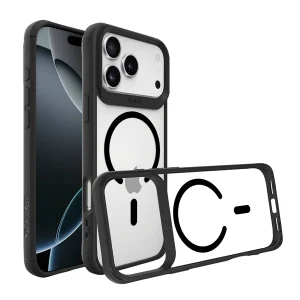 כיסוי שקוף שחור לאייפון 17 פרו תומך Magsafe דק, אלגנטי ועמיד במיוחד | Toiko Atomx 2