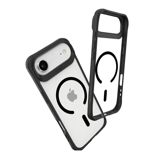 כיסוי שקוף שחור לאייפון אייר תומך Magsafe דק, אלגנטי ועמיד במיוחד | Toiko Atomx 1