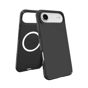כיסוי שתי שכבות לאייפון אייר שחור תומך Magsafe עם פינות מחוזקות להגנה וסטייל | Toiko Caza 4