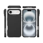כיסוי שתי שכבות לאייפון אייר שחור תומך Magsafe עם פינות מחוזקות להגנה וסטייל | Toiko Caza 6
