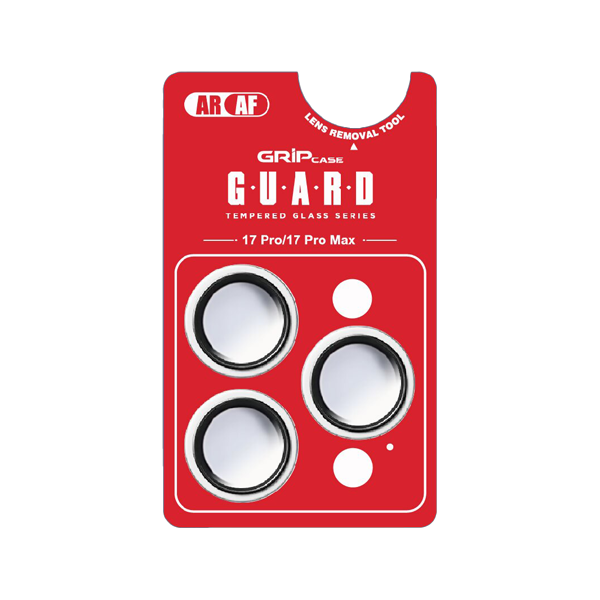 מגן זכוכית למצלמות לאייפון 17 פרו מקס כסוף | Grip Glass
