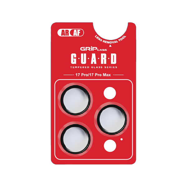 מגן זכוכית למצלמות לאייפון 17 פרו מקס שקוף | Grip Glass