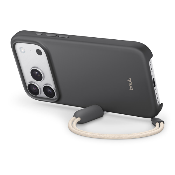 מגן מעמד לאייפון 17 פרו אפור תומך MagSafe עם Camera Control עם לולאת נסיעה | Beats Kickstand Granite Gray