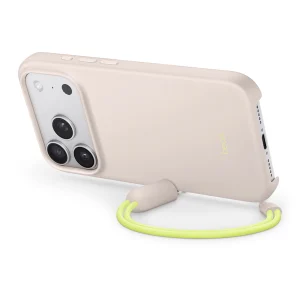 מגן מעמד לאייפון 17 פרו בז' תומך MagSafe עם Camera Control עם לולאת נסיעה | Beats Kickstand Pro Lime Stone