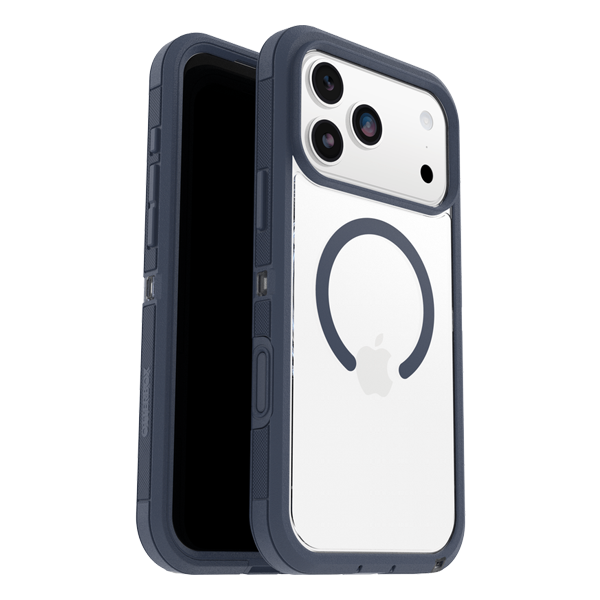 מגן קשיח לאייפון 17 פרו מקס שקוף/כחול OtterBox Defender Pro XT | תומך MagSafe עם עמידות צבאית